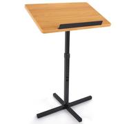 PYLE PLCTND44 Pupitre portable réglable en hauteur pour enseignant, conférence, salle de classe, support de livre d'ordinateur portable avec étagère supérieure inclinée PLCTND44, noir