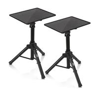 Pyle PLPTS4X2 Lot de 2 trépieds universels pour ordinateur portable et projecteur - Hauteur réglable jusqu'à 132 cm avec plaque de 50,8 x 40,6 cm - Parfait pour une utilisation sur scène ou studio