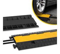 Pyle Protection de rampes pour câbles Durable - Protection pour tuyaux et câbles à Usage intensif avec Une capacité maximale de 2 000 lbs et Un Design à Canal de 2 Fentes avec Couverture Rabattable