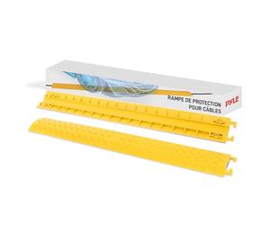 Pyle Rampe de Protection pour Câbles Ultra Résistante - Couvre-Câbles de Sol 900 kg, Protège Tuyaux et Fils, Idéal Zones à Fort Passage, Intérieur/Extérieur