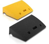 Pyle Rampe Voiture en Plastique Leger et Portable - Ensemble de 2 Rampe de Seuil - pour Allée, Quai de Chargement, Trottoir, Voiture, Camion, Moto, Mobilité en Fauteuil Roulant