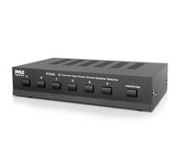 Pyle Sélecteur d’Enceintes 6 Zones - Sélecteur Audio Multi-Canaux Haute Puissance, Boîtier de Distribution pour Amplificateur Stéréo, 6 Sorties Haut-Parleurs