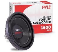 Pyle Subwoofer Auto 12" - Système Haut-Parleur Basse Haute Puissance 1600W, Conus Papier Non-Pressé, 90 DB, 40 Ohm, Magnétique 60 oz, Bobine Double Voix 4 Couches, Noir