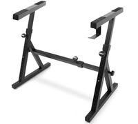 Pyle Support de clavier pliable robuste - Design en Z renforcé robuste avec largeur et hauteur réglables, bras rembourrés en mousse, support de piano numérique, convient aux pianos électriques de 54 à