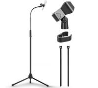 Pyle Support Microphone Trépied avec Bras Flexible Réglable Adaptateur 5/8” Clip Micro Hauteur Réglable Pliable