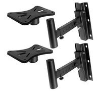 Pyle Support Mural d’Enceinte Universel - Paire Réglable Jusqu’à 31,7 cm du Mur, Inclinaison 90°-30°, Rotation, Goupille de Sécurité en Acier Solide - Fixation Murale Hi-FI/Home Cinéma