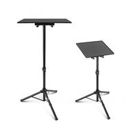 Pyle Support Ordinateur Portable et Projecteur - Trépied Réglable 65 à 100 cm - Plateau 36 x 28 cm - Support DJ, PC, Studio, Présentation, Vidéo, Conférence, Tablette, Console