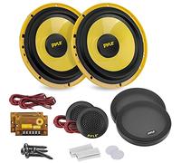 Pyle Système de Haut-Parleur midbass pour Voiture - Woofer de 8" 600W 4 Ohms avec Aimant de 40 oz, tweeters, grilles, fréquence de 45Hz-4KHz, Profondeur de Montage de 3,1" - PLG8C (Paire)