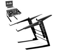 Pyle Table de DJ, Double Support Portable pour Ordinateur Portable avec Hauteur réglable, Design Ergonomique et Broches antidérapantes pour mixeur DJ, Support de contrôleur, Poste de Travail, Jeux et