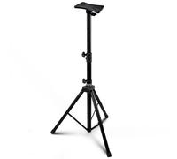 Pyle Trépied réglable pour Haut-Parleur, 86 x 80 x 147 cm, Support de Haut-Parleur Pliable en Acier avec goupille de Verrouillage, Micro Support pour Studio, Musique, Performance, Enregistrement