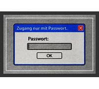 Pylen und Rutschfester Gummi-Unterseite. - Zugang Nur mit Passwort Fußmatte Grau,aus Polypro [Import]