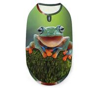 Pylon Bleu Rire Arbre Grenouille Animaux Chemise Gilet Mignon Chien Débardeur Doux T-Shirt sans Manches pour Chiot Kitty Chats S