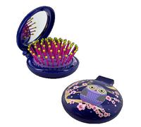 Pylones, Brosse à cheveux miroir 2 en 1 - Lady Retro Blue Owl