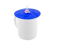 Pylones - Couvre mug "Bienauchaud" en silicone bleu - Sujet Tour Eiffel Bleu, blanc rouge - 10 cm