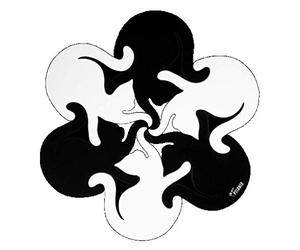 Pylones, Dessous de Plat et Dessous de Verres Entrechats Noir et Blanc