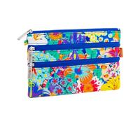 Pylones, Pochette 3 Zips - 20 x 13 x 1 cm Polyester - Bouquet