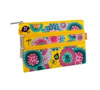 Pylones, Pochette 3 Zips - Palette 20 x 13 x 1 cm Polyester - Dahlia