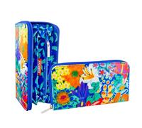 pylones - Portefeuille - Voyage Bouquet - Tissu Enduit - 19 x 11 cm
