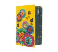 Pylones, Protège Passeport/Porte Passeport - Voyage Dahlia - Tissu Enduit - 9,5 x 13,5 cm