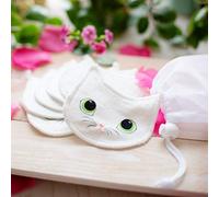 Pylones, Set de 6 disques démaquillants lavables - Beautycat Chaton blanc