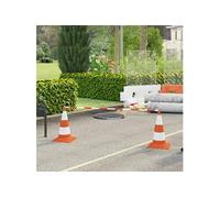 vidaXL Barres de cônes de circulation rétractables 10 pièces ABS 116–197 cm