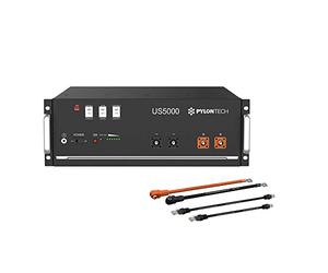 Pylontech 1x US5000 LifePO4 Batterie 4,8 kWh avec ensemble de câble de connexion d'onduleur