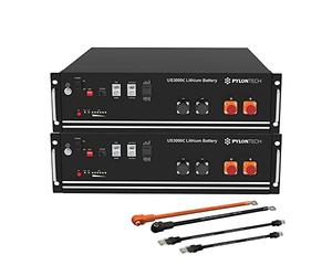 Pylontech 2 batteries LiFePO4 US3000C 7 kWh avec kit de câbles de raccordement à l'onduleur