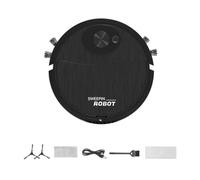 Pylorixz Mini Robot de Nettoyage et de Balayage, Aspirateur Automatique, Ultra Fin, Silencieux, Machine de Nettoyage de Durs, Facile à Utiliser, Noir