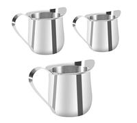 Pylorixz Paquet de 3 Tasses à Café en Forme de Cloche en Acier Inoxydable à Espresso Shot Moussant Pichet à Café Latte Art Tasse à Mesurer à Espresso (2/3/5 Oz)