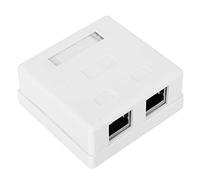 Pyltha Adaptateur Mural RJ45 2 Ports, Boîtier ABS Blanc Compact - Installation Facile, Compatible Réseau Ethernet