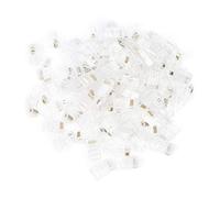 Pyltha Connecteurs RJ45 Cat5E, Non Blindés, Plaqués Or, 100 Pièces - Conductivité Supérieure, Résistance et Compatibilité Étendue, Pour Réseaux Domestiques et Professionnels