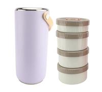 Pyltha Conteneur Isotherme Alimentaire 3,4L En Acier Inoxydable, Large Ouverture, Portable Violet - Isolation Longue Durée, Étanche Sans Fuite, Pour Repas Chauds Au Travail (Violet)