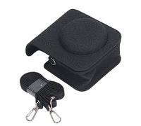 Pyltha Étui Protection Appareil Instantané, Sac Vintage PU Cuir, Compatible Mini 12 - Protection Supérieure, Couvercle Détachable, Bandoulière Multifonction (Dentelle Noire)