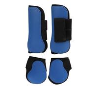 Pyltha Guêtres de Protection pour Cheval, Ensemble 4Pcs PU Résistant Bleu - Protection des Tendons, Confort et Absorption d’Impact pour Équitation (Ensemble Bleu XL)