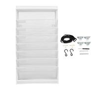 Pyltha Organisateur de Dossiers Murale en Fer, 9 Niveaux, Mobile avec Roulettes, Rangement Compact et Résistant - Gain de Place et Mobilité Facile pour Bureau et Maison