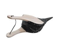 Pyltha Soufflet de Cheminée Bois Massif, Cuir Résistant à la Chaleur, 48.5 cm - Souffleur Manuel Durable, Sécurité Renforcée pour BBQ, Camping et Foyer Intérieur