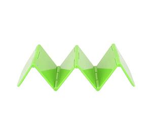Pyltha Support Taco Plastique ABS Vert, Rangeable, Stable et Résistant, Compatible - ondes et Lave - vaisselle - Idéal Restaurants, Fêtes et Usage Quotidien (Vert herbe)