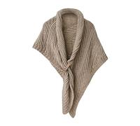 PYLTT Châle Triangle, Écharpe Triangle avec Boucle de Sangle en PU, Châle d'Épaule Tricoté, Châles Triangle, Écharpes Confortables, pour Toute Saison