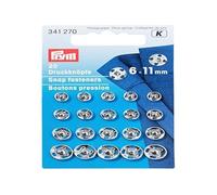 Boutons Pression À Coudre 6-11mm - Prym Argent