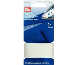 Pym - Prym White Hemming Web (30 mm) avec Papier Support - 1 unité