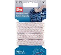Prym Elastic Buttonhole, White, 12 mm