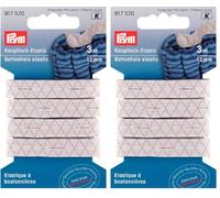 Pym - Pym boutonnière noire (12 mm, 3m) Elastic avec 3 boutons - 1 unité (Lot de 2)
