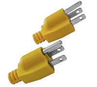 Pymga Lot de 2 prises de terre neutres pour générateur onduleur portable, prise de terre avec neutre flottant pour camping-car, camping-car, empêche les erreurs au sol ouvert (lot de 2, jaune)