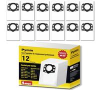 Pymin Lot de 12 Sacs pour Kärcher WD4 WD5 WD5/P WD6/P Premium 2.863-006.0 KFI 487 MV4 MV5 MV6 Sac à Poussière Aspirateurs Kärcher