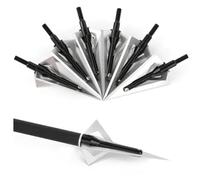 PYMUST 12 pièces de Pointes de flèches pour Le tir à l'arc, Lames à vis, Pointe de Chasse Large, Pointes de flèches d'entraînement en Plein air pour arcs composés et incurvés (12 pièces)