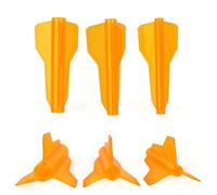PYMUST 12 pièces flèche Plume Une pièce en TPU aubes pour od 6,0mm Arbre tir à l'arc Chasse Accessoires de Bricolage (Orange)