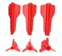 PYMUST 12 pièces flèche Plume Une pièce en TPU aubes pour od 6,0mm Arbre tir à l'arc Chasse Accessoires de Bricolage (Rouge)