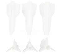 PYMUST 12 pièces flèche Plume Une pièce en TPU aubes pour od 6,0mm Arbre tir à l'arc Chasse Accessoires de Bricolage (Blanc)