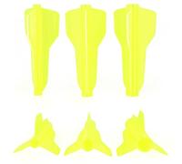 PYMUST 12 pièces flèche Plume Une pièce en TPU aubes pour od 6,0mm Arbre tir à l'arc Chasse Accessoires de Bricolage (Jaune)
