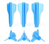 PYMUST 12 pièces flèche Plume Une pièce en TPU aubes pour od 6,0mm Arbre tir à l'arc Chasse Accessoires de Bricolage (Bleu)